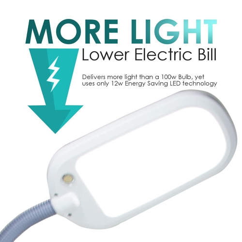 26"h led bright reader natural daylight full spectrum desk lamp grey 26"h led bright reader natural daylight full spectrum desk lamp grey