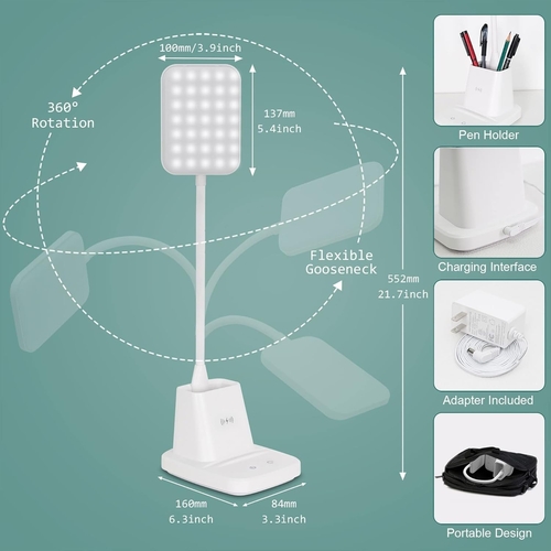 led desk lamp with wireless charger white 800 lumen led desk lamp with wireless charger white 800 lumen