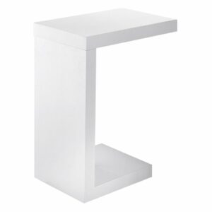 11.5" x 18" x 24" white hollow core particle board accent table