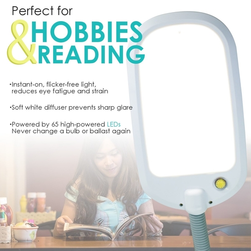 26"h led bright reader natural daylight full spectrum desk lamp grey 26"h led bright reader natural daylight full spectrum desk lamp grey