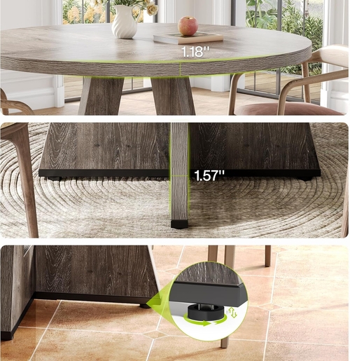 round 47 inch dining table for 4 to 6 with grey pedestal round 47 inch dining table for 4 to 6 with grey pedestal