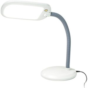 26"h led bright reader natural daylight full spectrum desk lamp grey